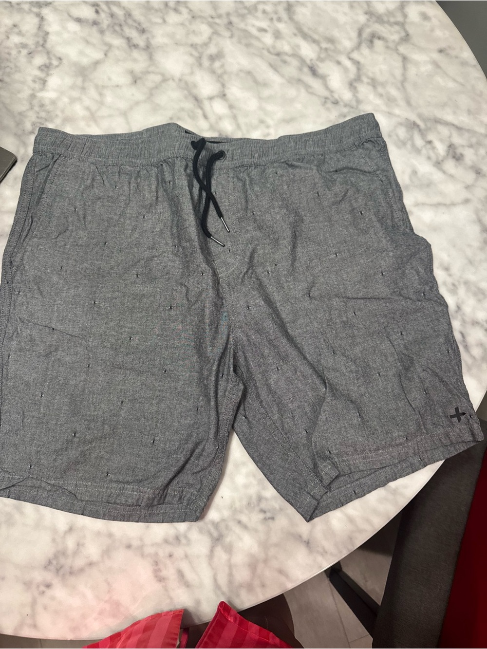 Tavik Men's Heather Gray Athletic Drawstring Beach Shorts